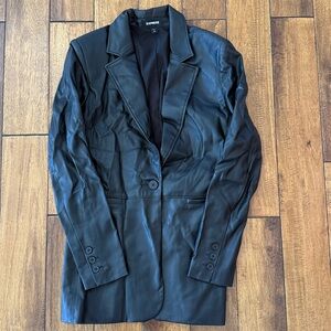 Express Faux Leather Black Blazer